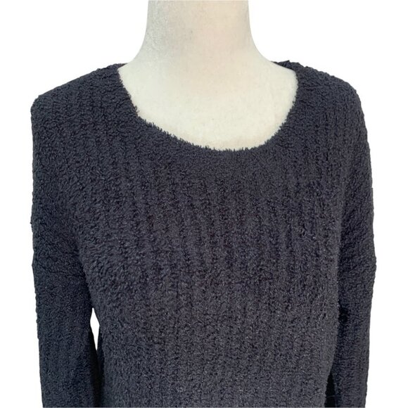 FOREVER 21🖤 Chenille Black Chunky Sweater Size M - Picture 2 of 9